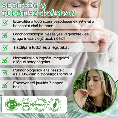 🎉🎉Gratulálunk, hogy az első 200 rendelés egyike lettél! Élvezd az extra 50% kedvezményt! Cselekedj most, és őrizd meg tüdőd egészségét. Ha most lemaradsz, csak jövőre lesz újabb lehetőség!